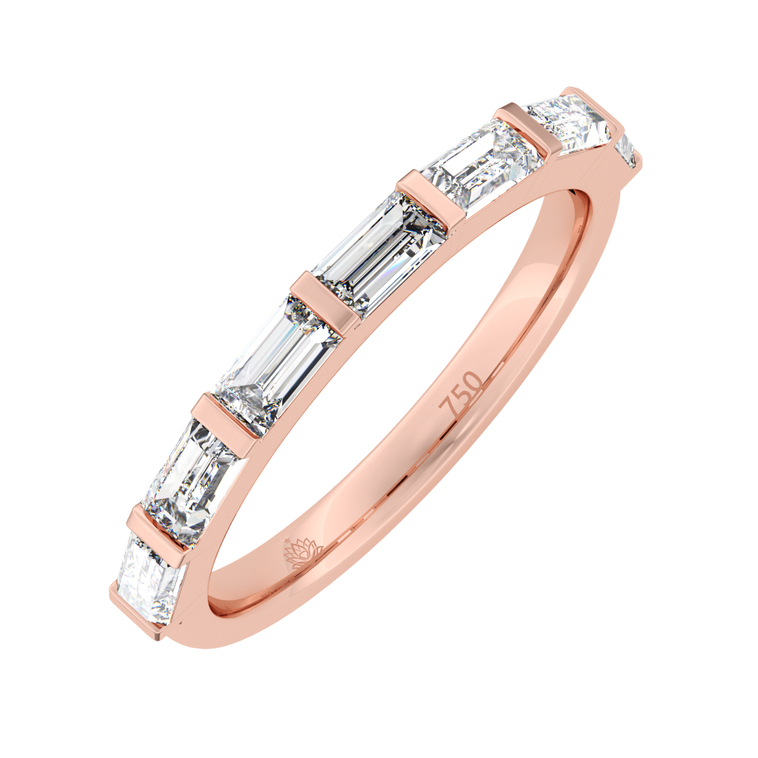 Theodora Baguette Cut Diamond Wedding Band