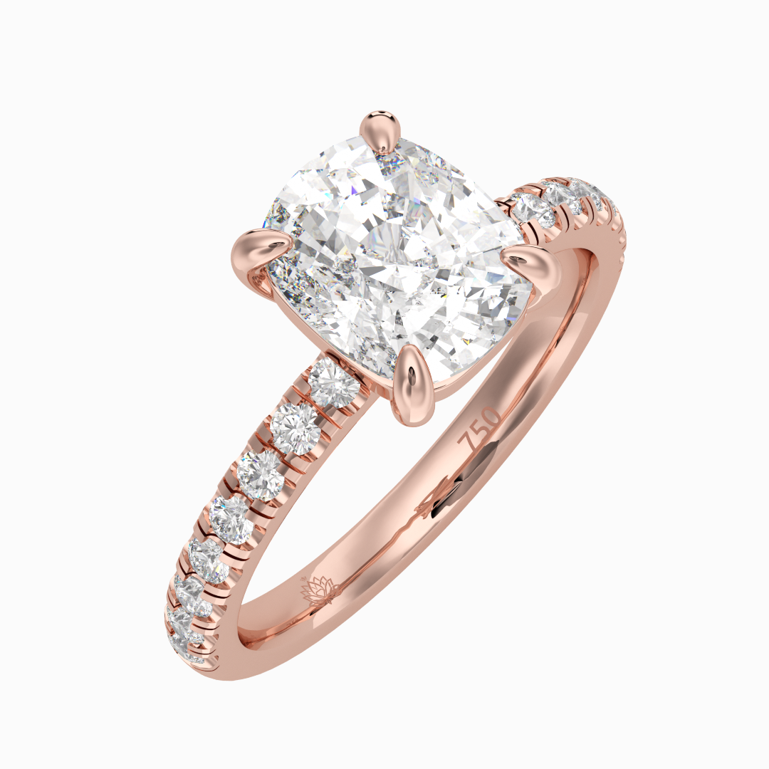 Celeste Velour Cushion Diamond Ring