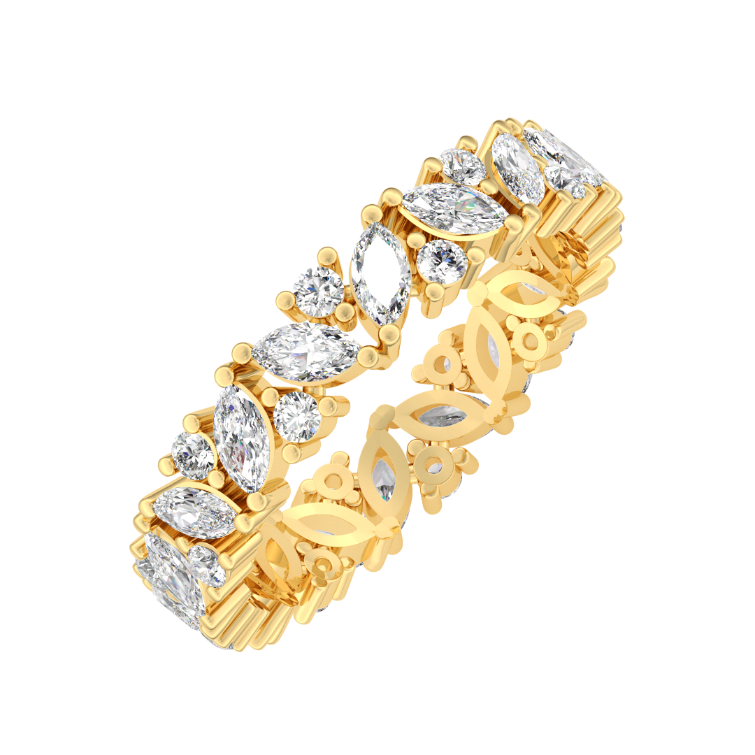 Béatrice Marquise & Round Cut Half Band