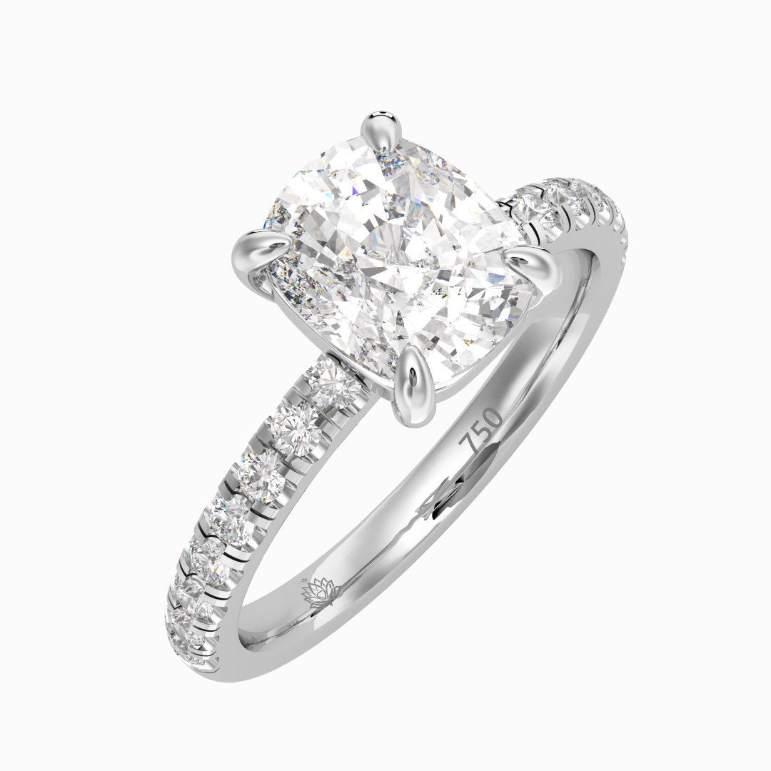 Celeste Velour Cushion Diamond Ring
