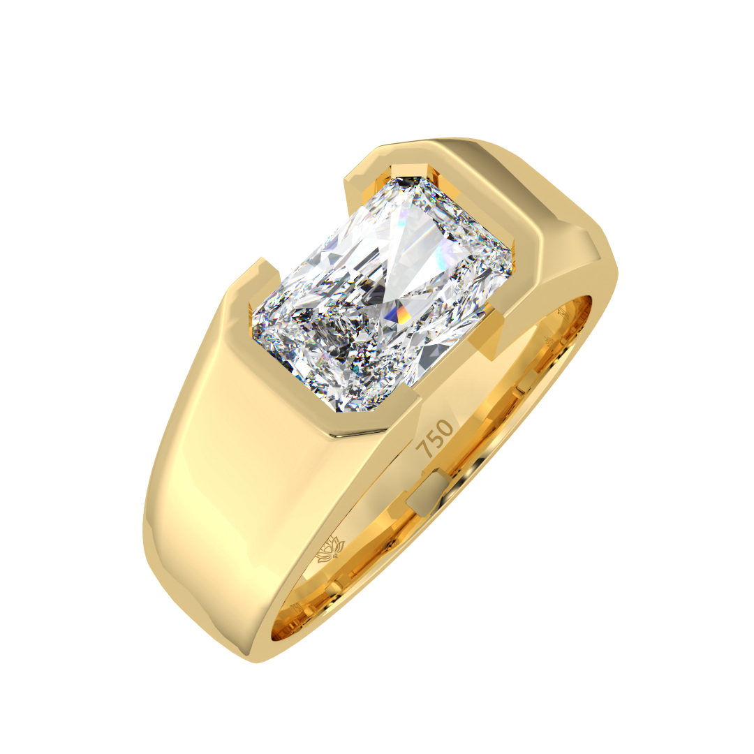 Fitzgerald 2ct Radiant Cut Diamond Ring for Modern Men