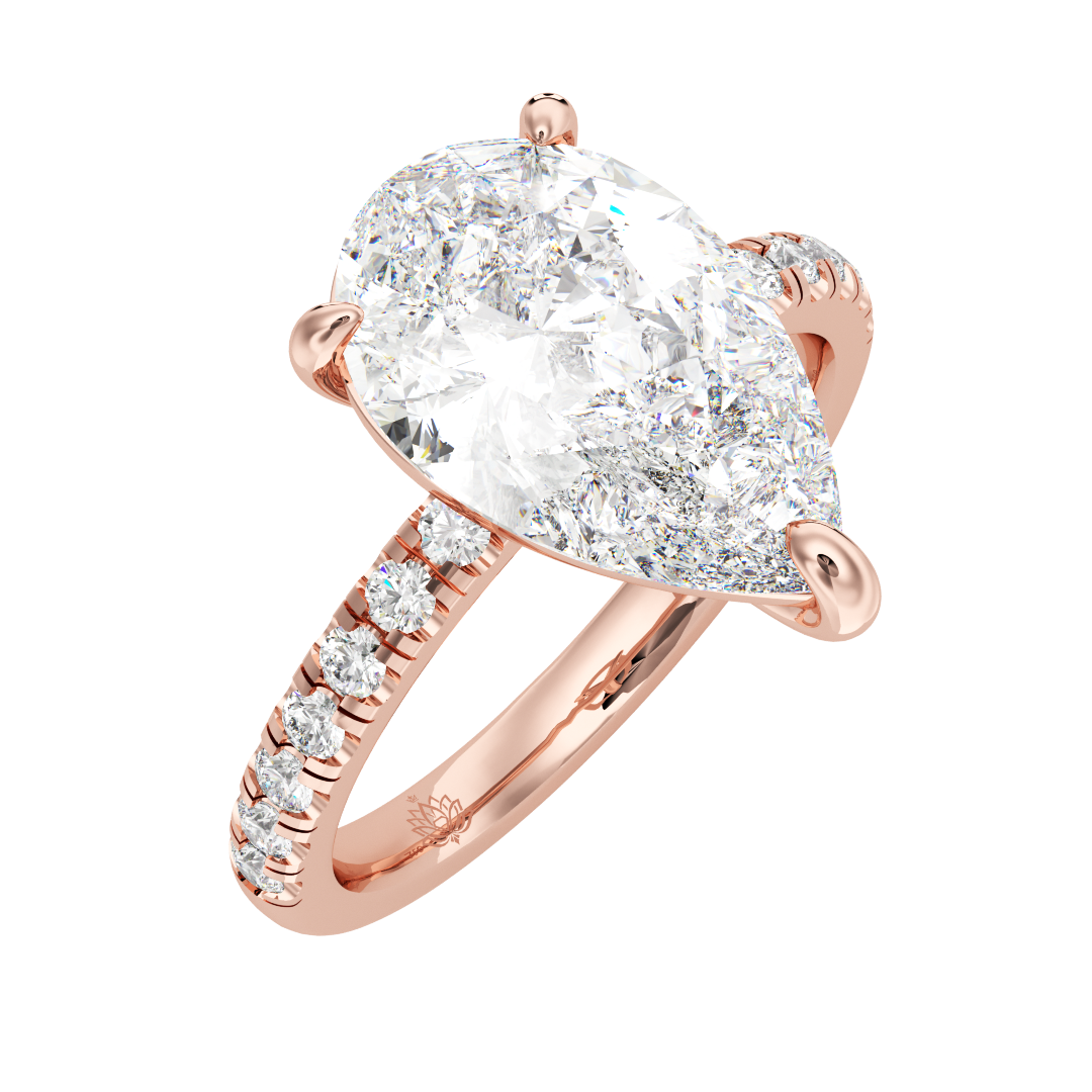 Evangeline Dewdrop Diamond Ring