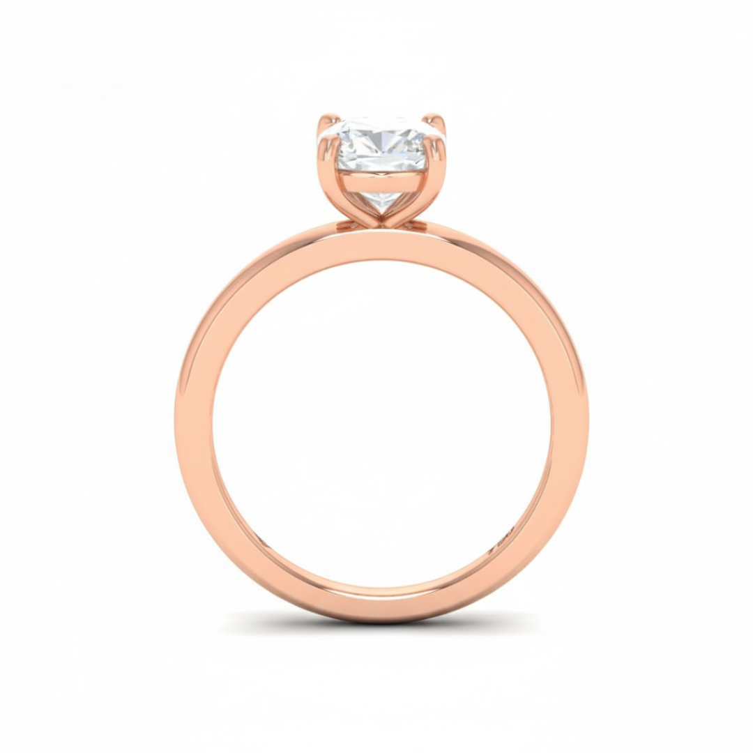 Anaya Solitaire Cushion Cut With Diamond Engagement Ring